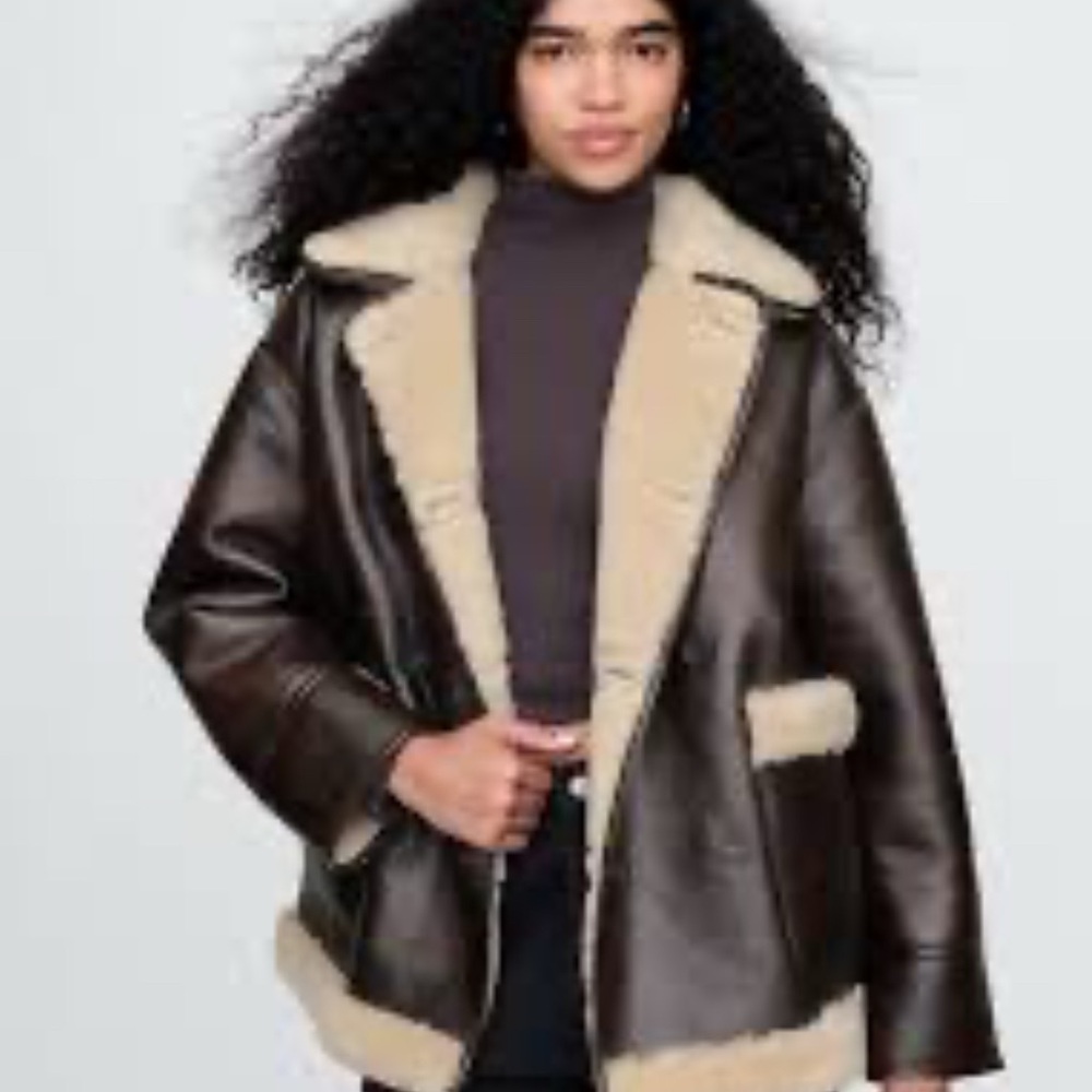 Shearling Lined Leather Jacket